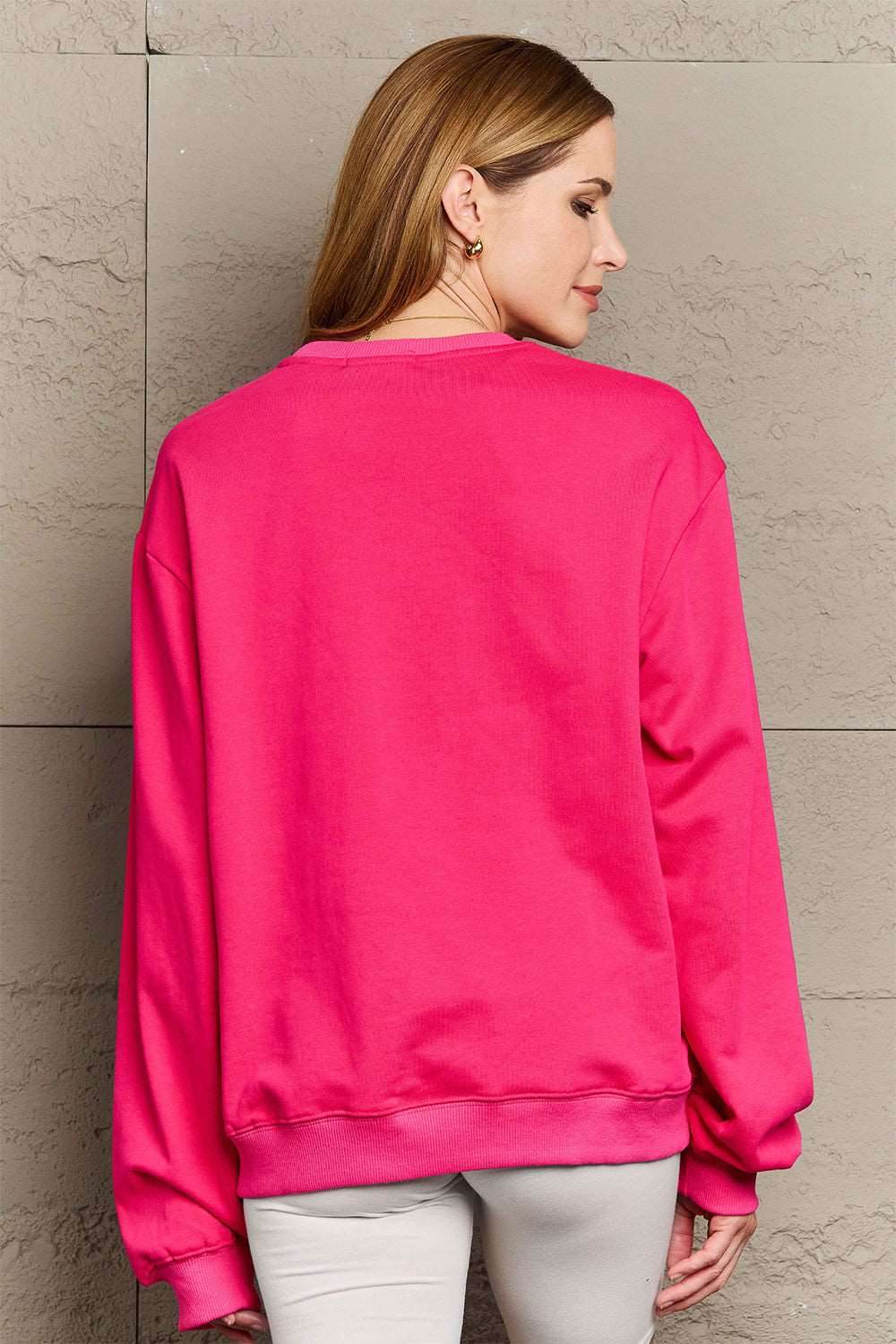 Simply Love Full Size MAMA CLAUS Round Neck Sweatshirt - Delanoir