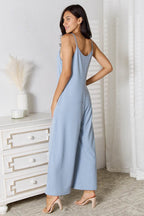 Basic Bae Full Size Spaghetti Strap V-Neck Jumpsuit - Delanoir