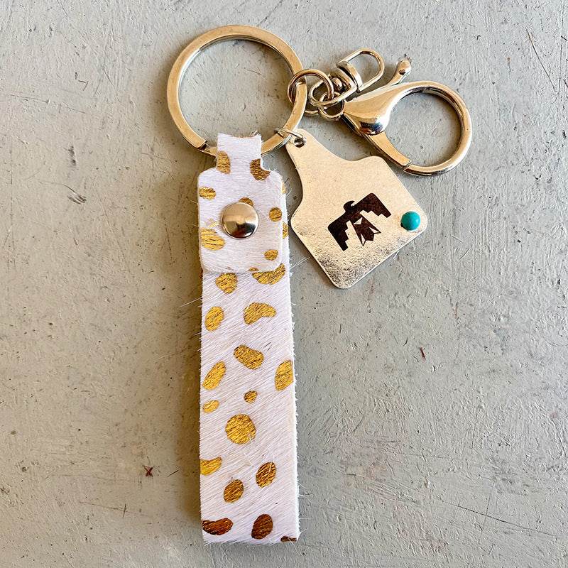 Genuine Leather Alloy Keychain - Delanoir