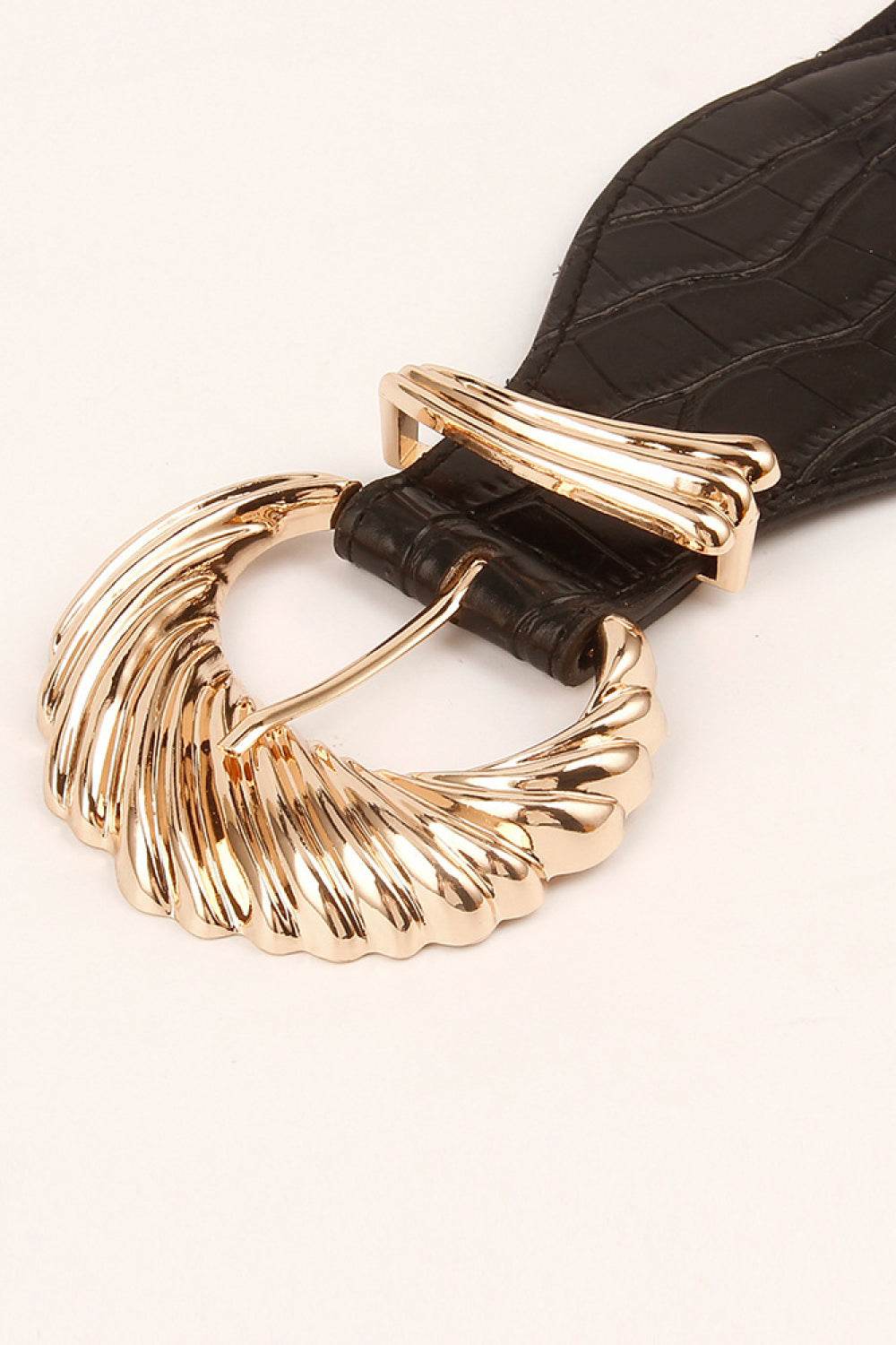 Shell Alloy Buckle Elastic Belt - Delanoir