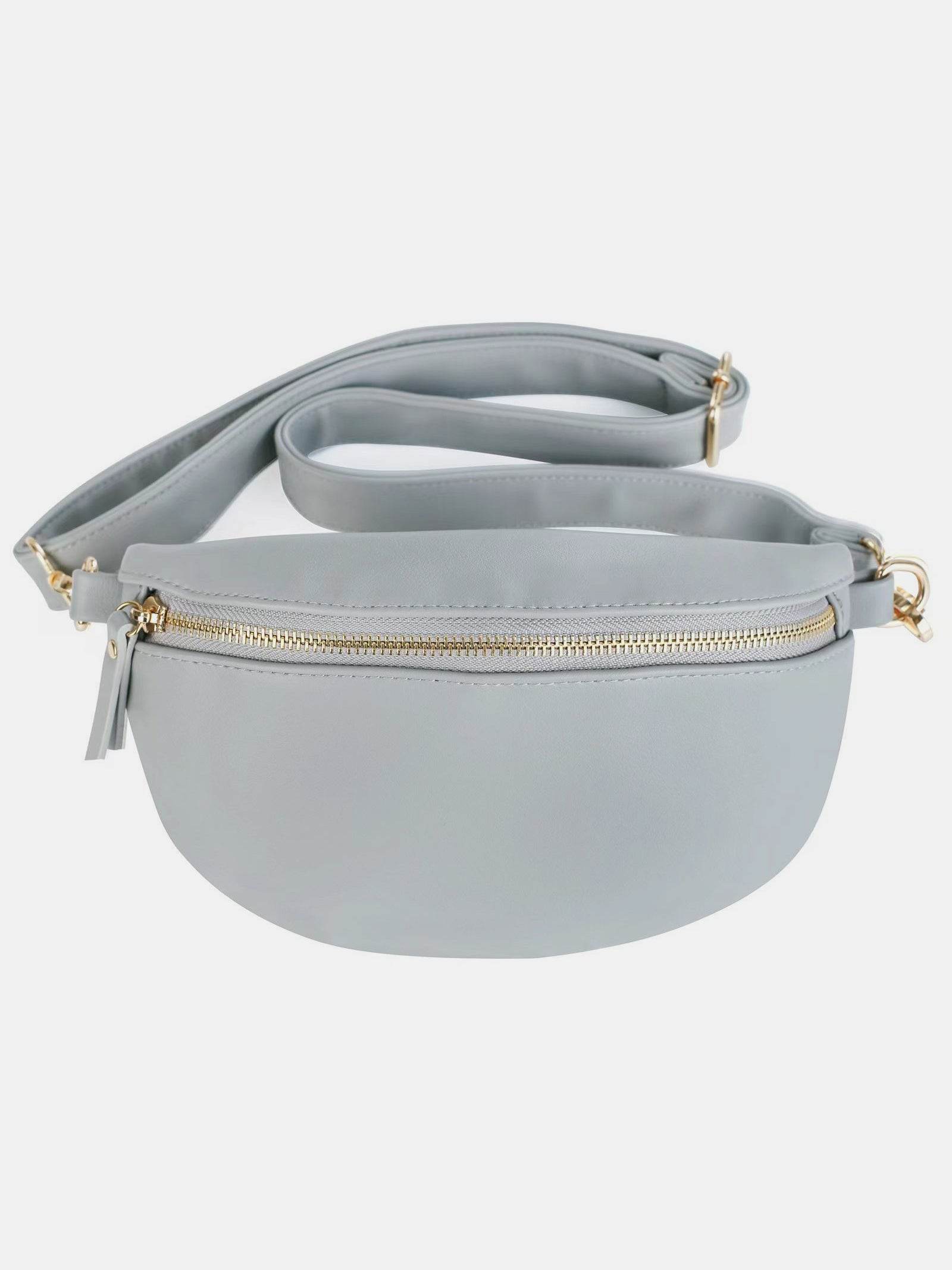 PU Leather Adjustable Strap Crossbody Bag - Delanoir
