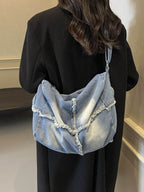 Raw Hem Gradient Crossbody Bag - Delanoir