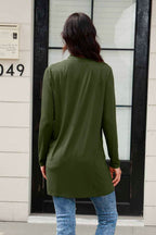 Basic Bae Full Size Open Front Long Sleeve Cardigan with Pockets - Delanoir
