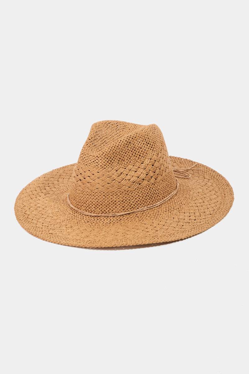 Fame Straw Braided Sun Hat - Delanoir