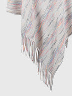 Fringe Hem Hooded Poncho - Delanoir