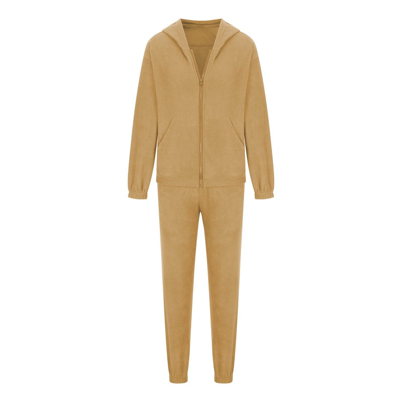 Zip Up Long Sleeve Hoodie and Joggers Set - Delanoir