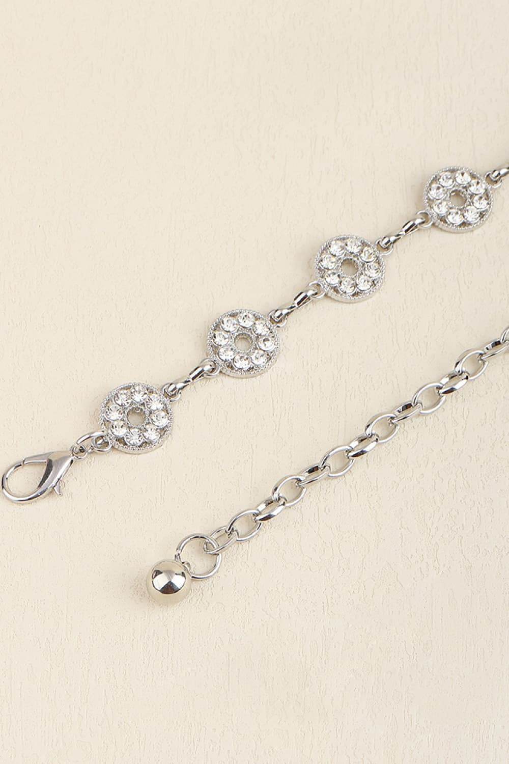 Rhinestone Decor Zinc Alloy Belt - Delanoir