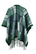 Cloak Sleeve Fringe Detail Poncho - Delanoir