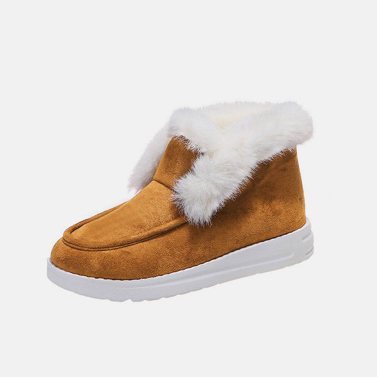 Furry Suede Snow Boots - Delanoir