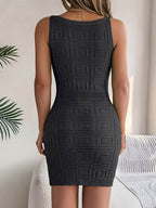 V-Neck Wide Strap Sweater Dress - Delanoir