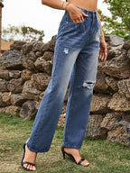 Distressed Jeans with Pockets - Delanoir