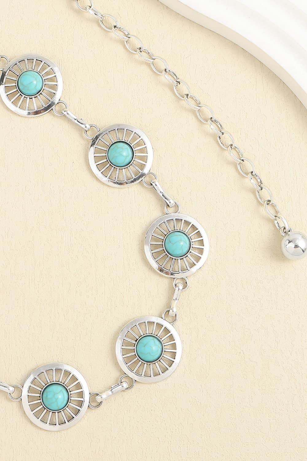 Vintage Turquoise Alloy Belt - Delanoir