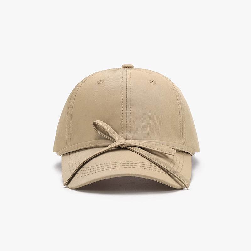 Tied Bow Cotton Baseball Cap - Delanoir