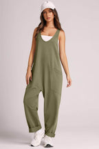 Lovelet Wide Strap Jumpsuit with Pockets - Delanoir
