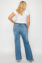 bytos Full Size Cat's Whiskers Mid Rise Bootcut Jeans - Delanoir