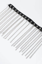 Fringed Chain PU Leather Belt - Delanoir