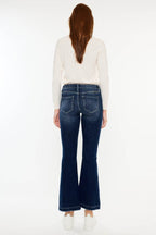 Kancan Mid Rise Button Fly Flare Jeans - Delanoir