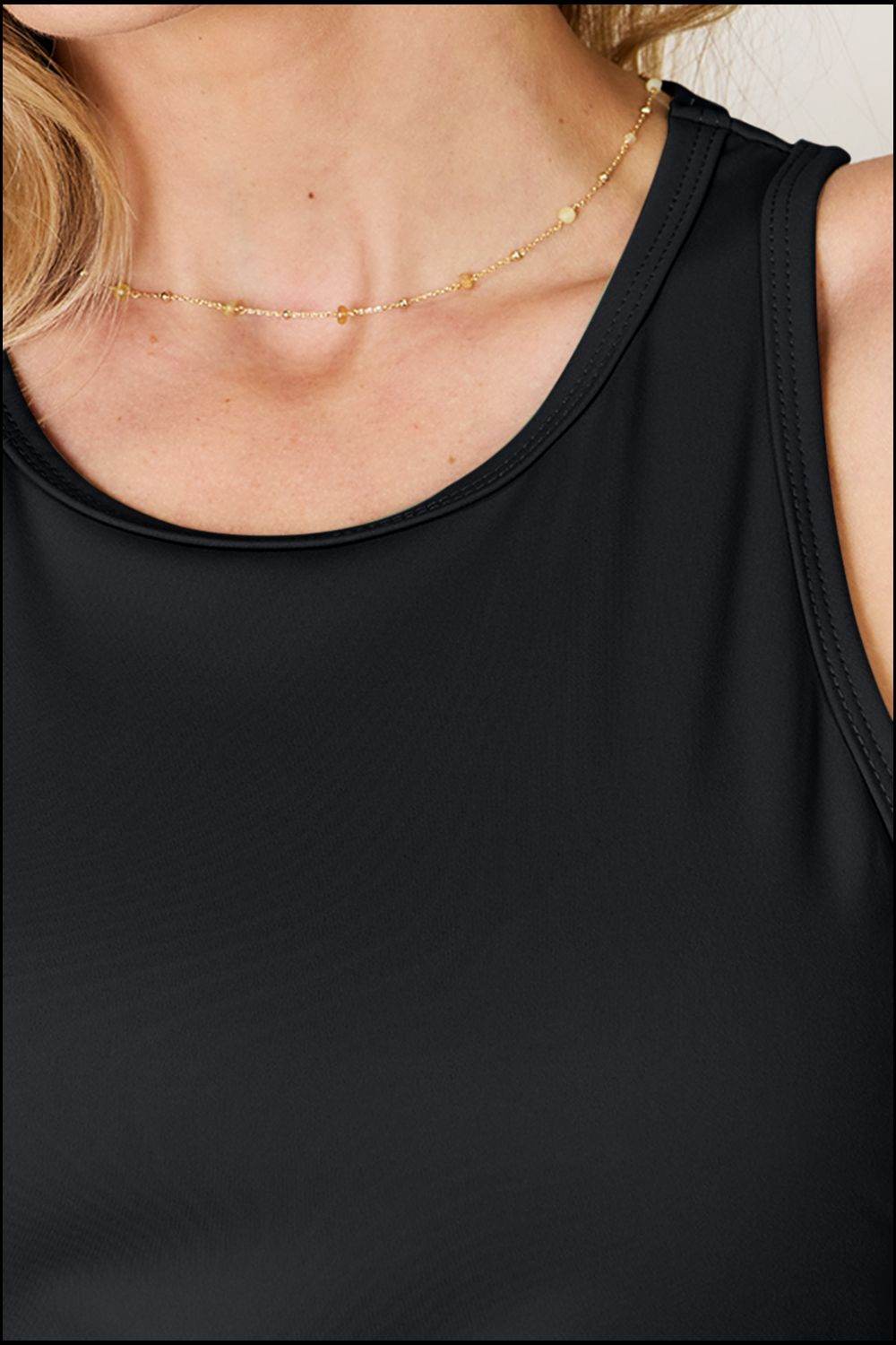 Basic Bae Full Size Round Neck Racerback Tank - Delanoir