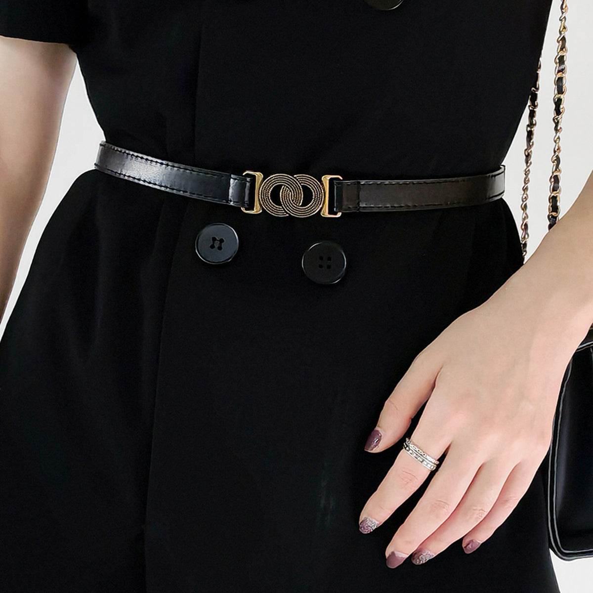 Alloy Buckle PU Belt - Delanoir