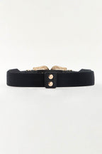 Symmetrical Zinc Alloy Buckle PU Leather Belt - Delanoir