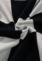 Color Block Button Down Long Sleeve Cardigan - Delanoir