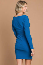 Culture Code Full Size Off Shoulder Dolman Sleeve Dress - Delanoir