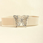 Butterfly Alloy Buckle Elastic Belt - Delanoir