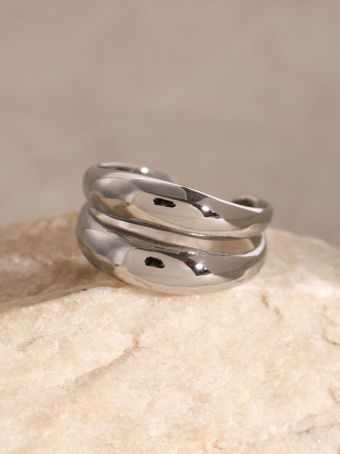 Stainless Steel Double-Layered Ring - Delanoir
