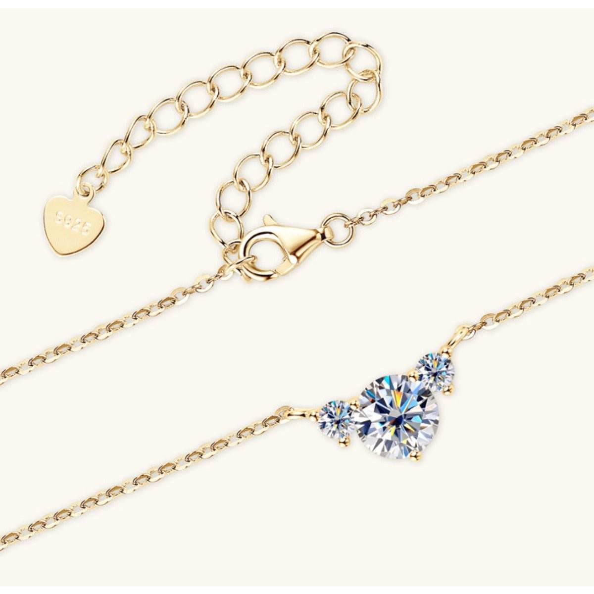 1.2 Carat Moissanite 925 Sterling Silver Necklace - Delanoir