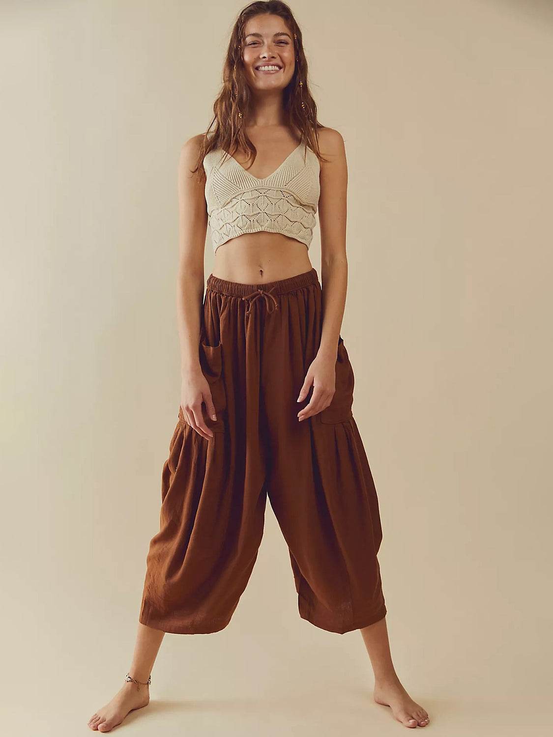 Full Size Wide Leg Pants with Pockets - Delanoir