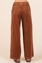 Mittoshop Corduroy Back Elastic Waist Pants - Delanoir