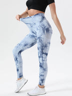 Tie-Dye High Waist Active Leggings - Delanoir