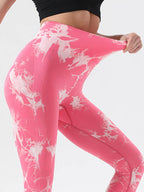 Tie-Dye High Waist Active Leggings - Delanoir