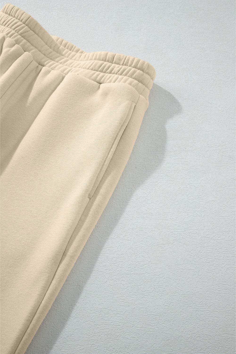 Half Snap Long Sleeve Hooded Top and Pants Set - Delanoir