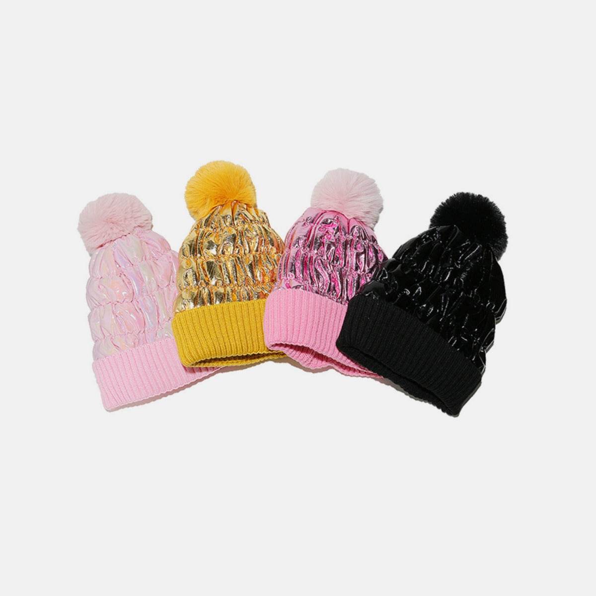 Thermal Knit Hat with Pompom - Delanoir