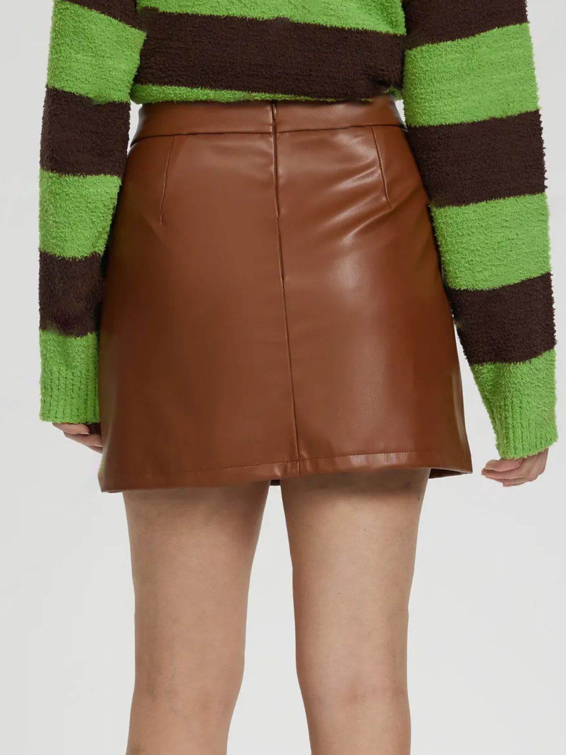 Mini Skirt with Zipper - Delanoir