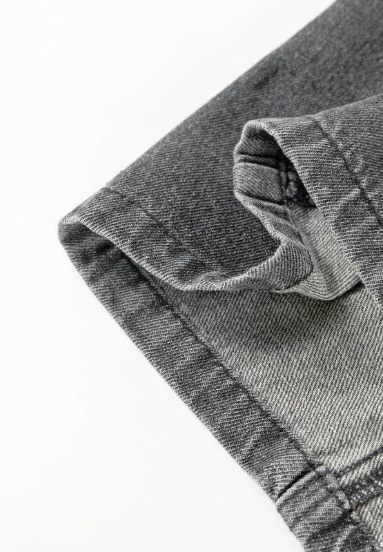 Wide Strap Button Down Denim Overall Dress - Delanoir