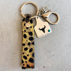 Genuine Leather Alloy Keychain - Delanoir