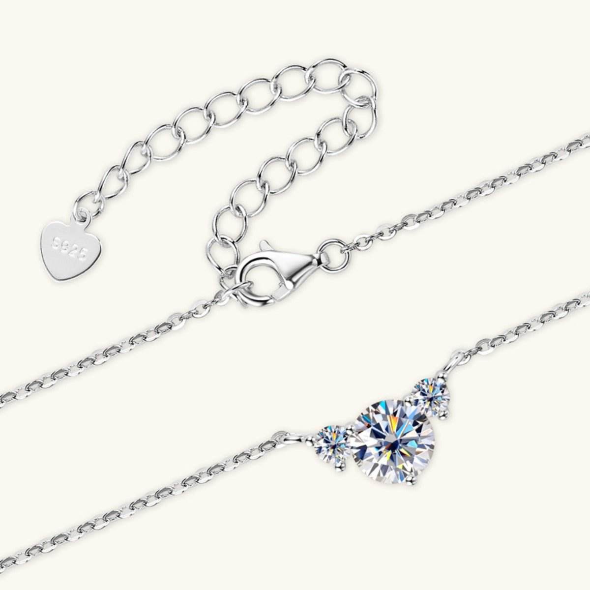1.2 Carat Moissanite 925 Sterling Silver Necklace - Delanoir