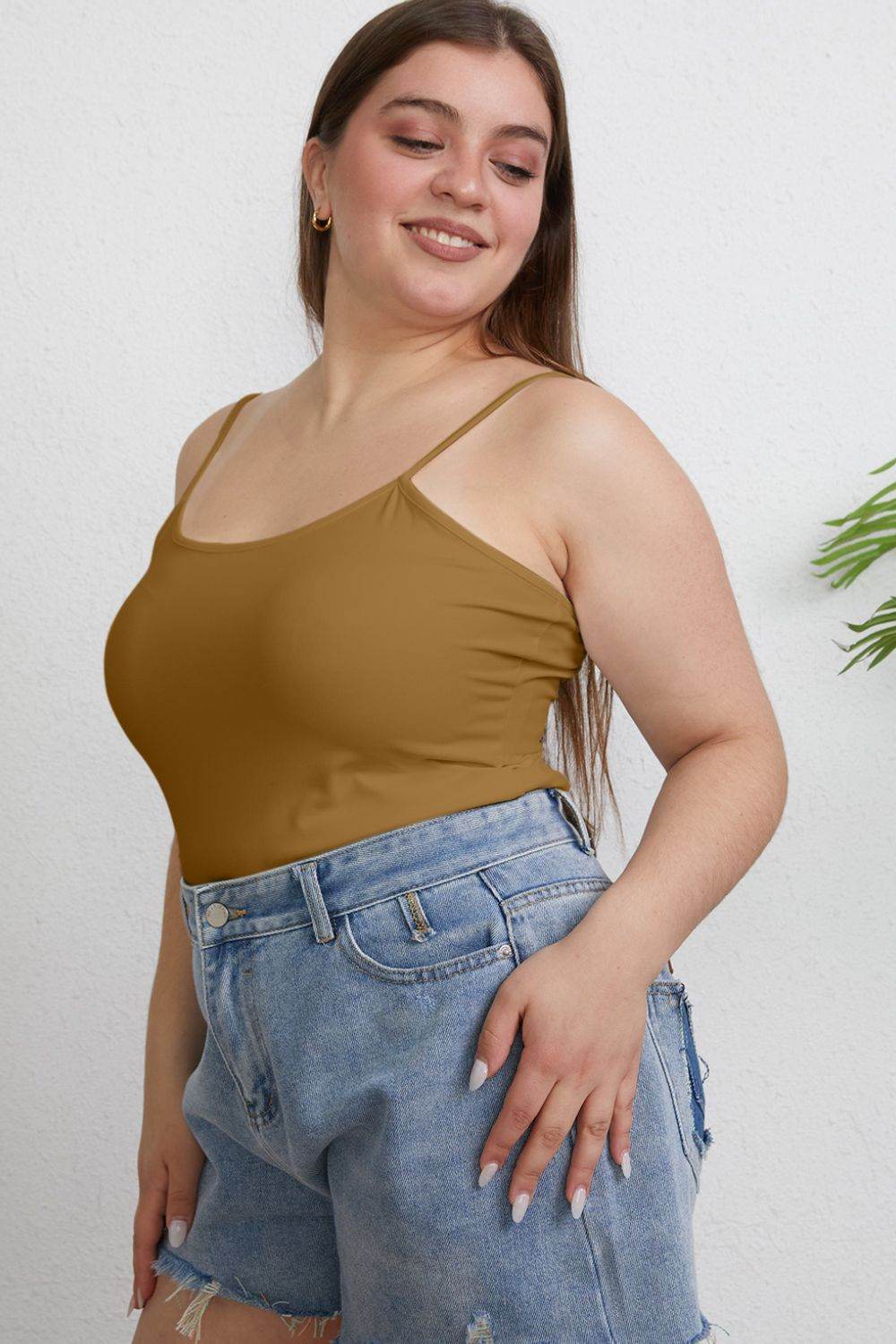 Basic Bae Full Size Round Neck Slim Cami - Delanoir