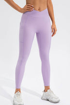 High Waist Active Leggings with Pockets - Delanoir