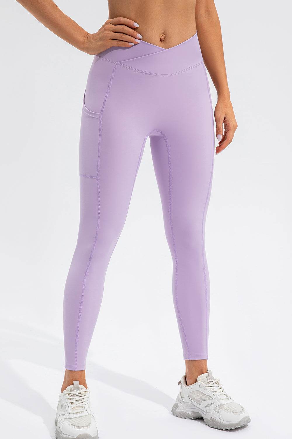 High Waist Active Leggings with Pockets - Delanoir