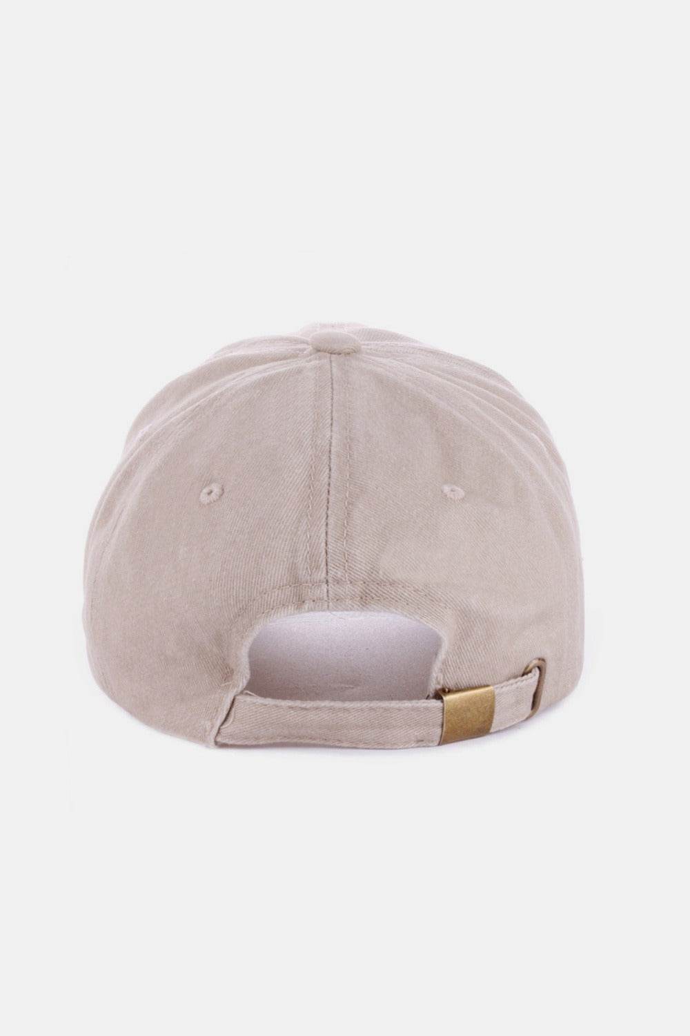 Zenana Washed Embroidered City Baseball Cap - Delanoir