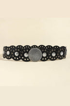 Round Shape PU Leather Belt - Delanoir