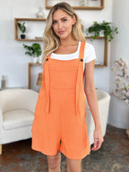 Double Take Full Size Texture Sleeveless Romper - Delanoir