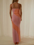 Spaghetti Strap Maxi Sweater Dress - Delanoir