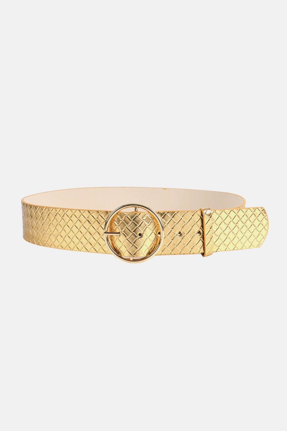 PU Leather Circle Shape Buckle Belt - Delanoir