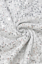 Sequin Tie Front T-Shirt Dress - Delanoir