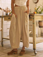 Full Size Wide Leg Pants with Pockets - Delanoir