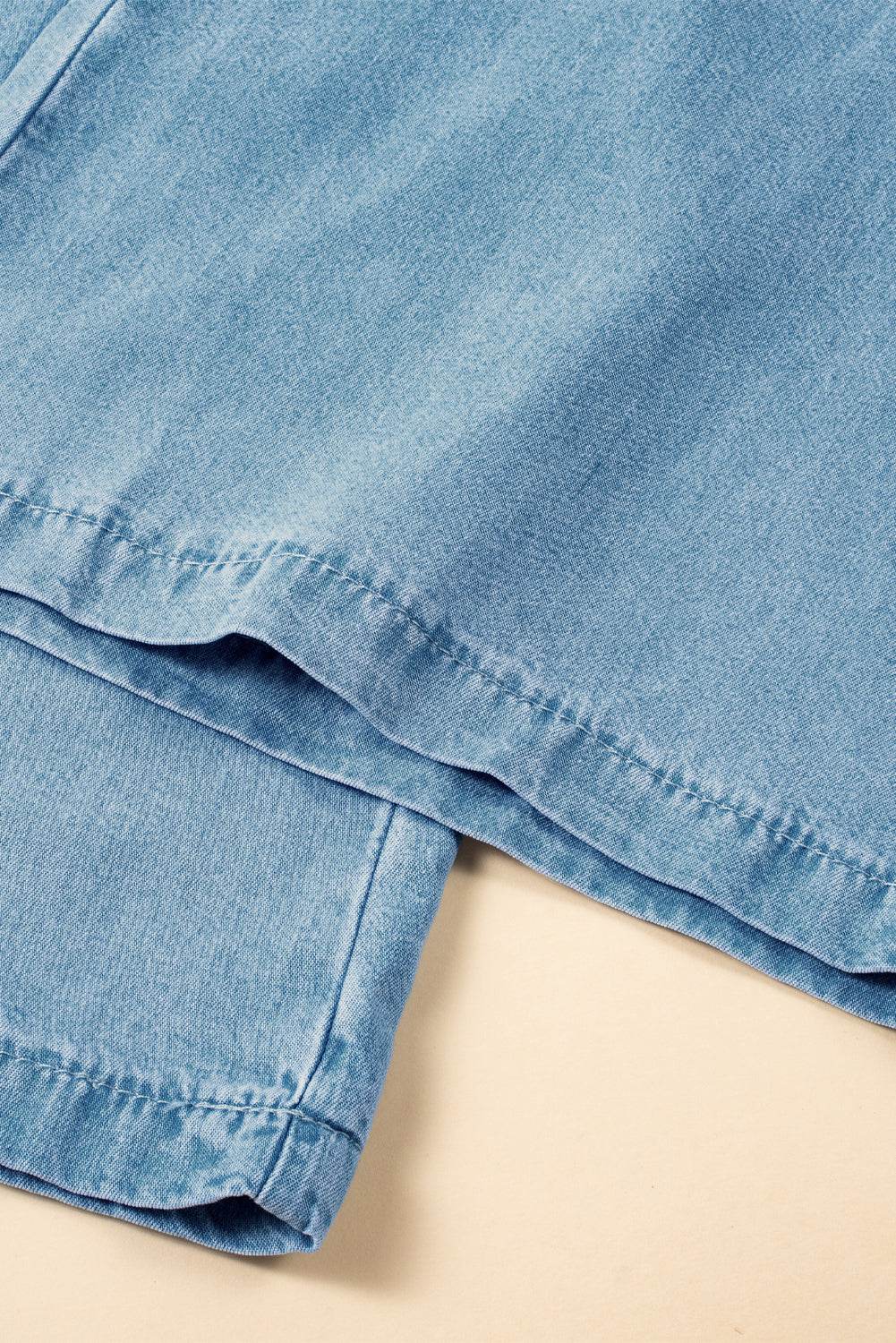 Drawstring Cargo Pocket Wide Leg Jeans - Delanoir